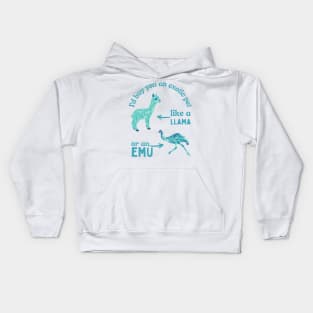 A Llama or an Emu Kids Hoodie